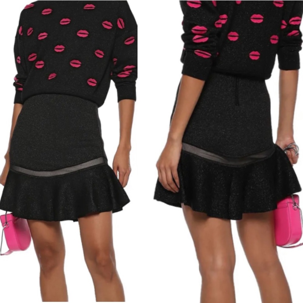 Alice + Olivia Lisbeth Knit Ruffled Skirt, Size XS - Picture 3 of 12
